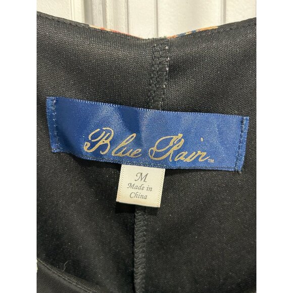 Blue Rain Floral Slip Dress Black Red Sz Medium Y2K - Picture 5 of 9